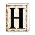 H Letter Block White Small Y5361