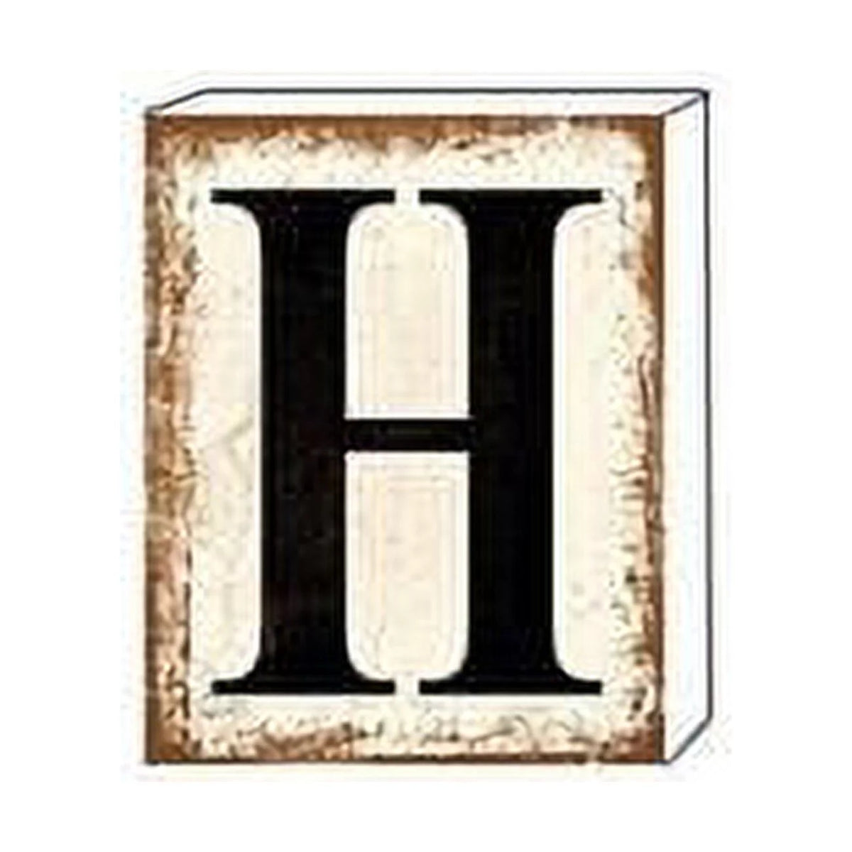 H Letter Block White Small Y5361