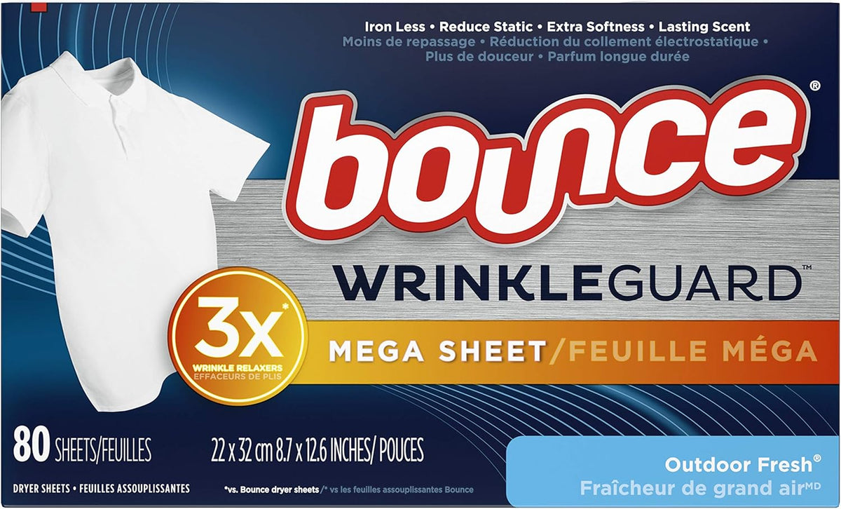 80 Count WrinkleGuard Dryer Sheets U91558