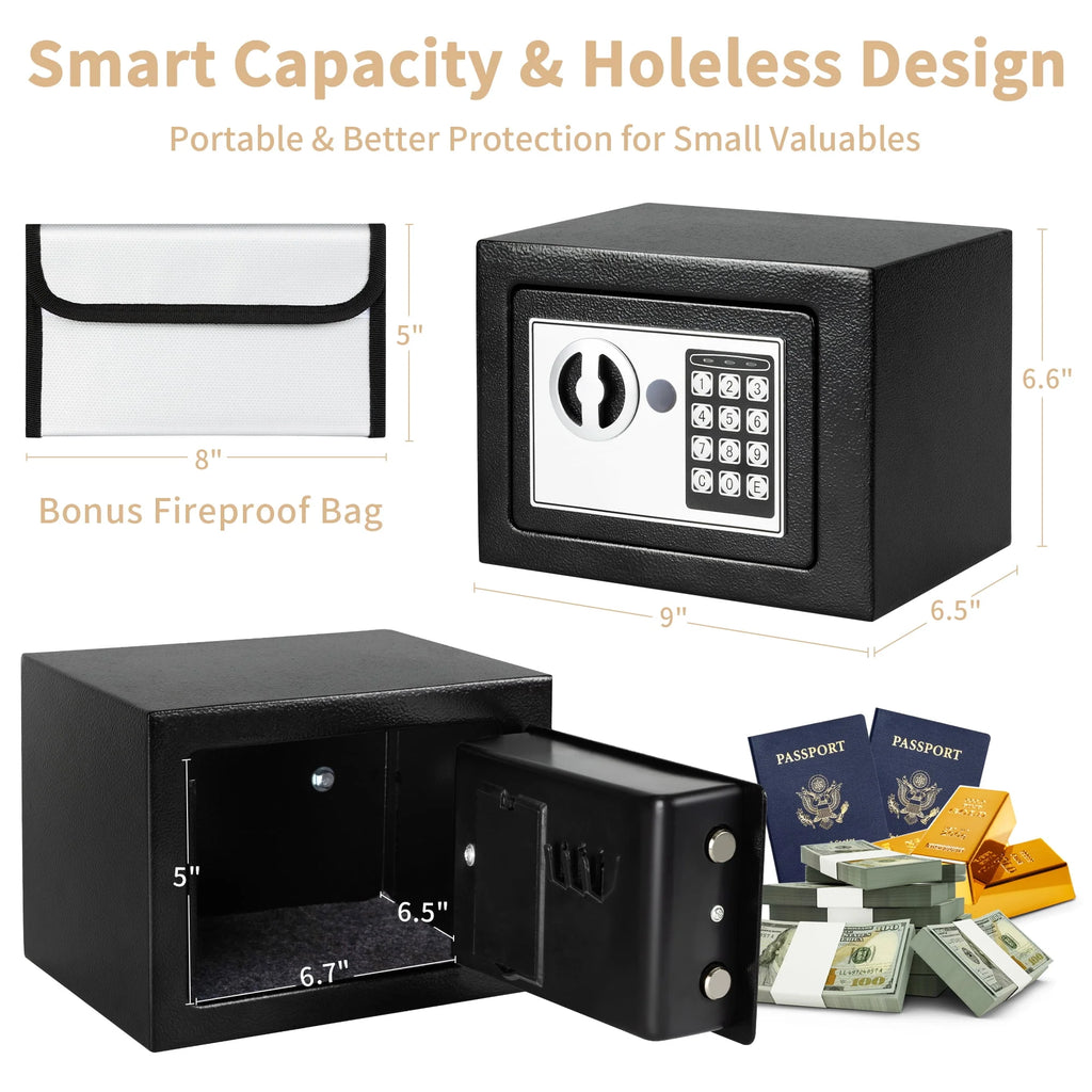 0.2 Cubic Feet Electronic Digital Steel Safe Box F745