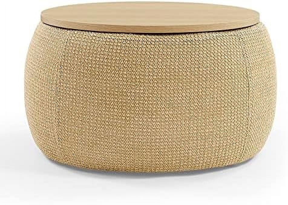 Round Ottoman with Reversible Lid Tray F25161