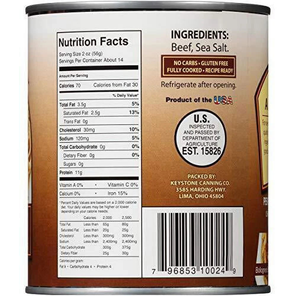 (12 Pack) Ground Beef 28 oz Can P67429