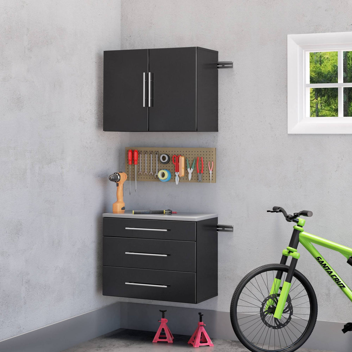 3 Drawer Black Storage Cabinet D8314