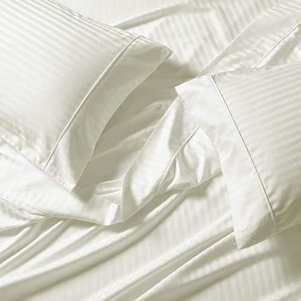 Ivory Cotton Blend 3PC Twin Extra Long XL Bed Sheets Set U354145