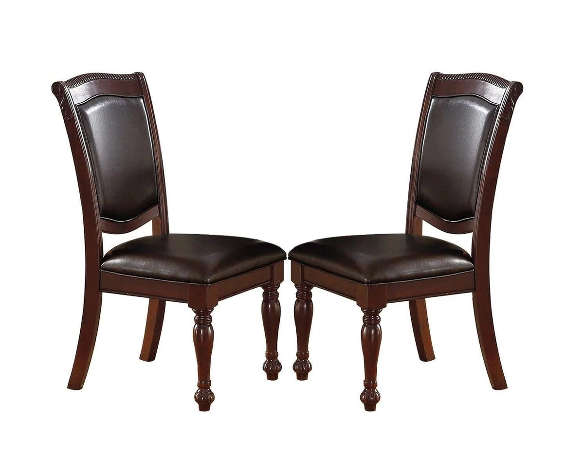 Set of 6 Brown Dining Chairs G84154