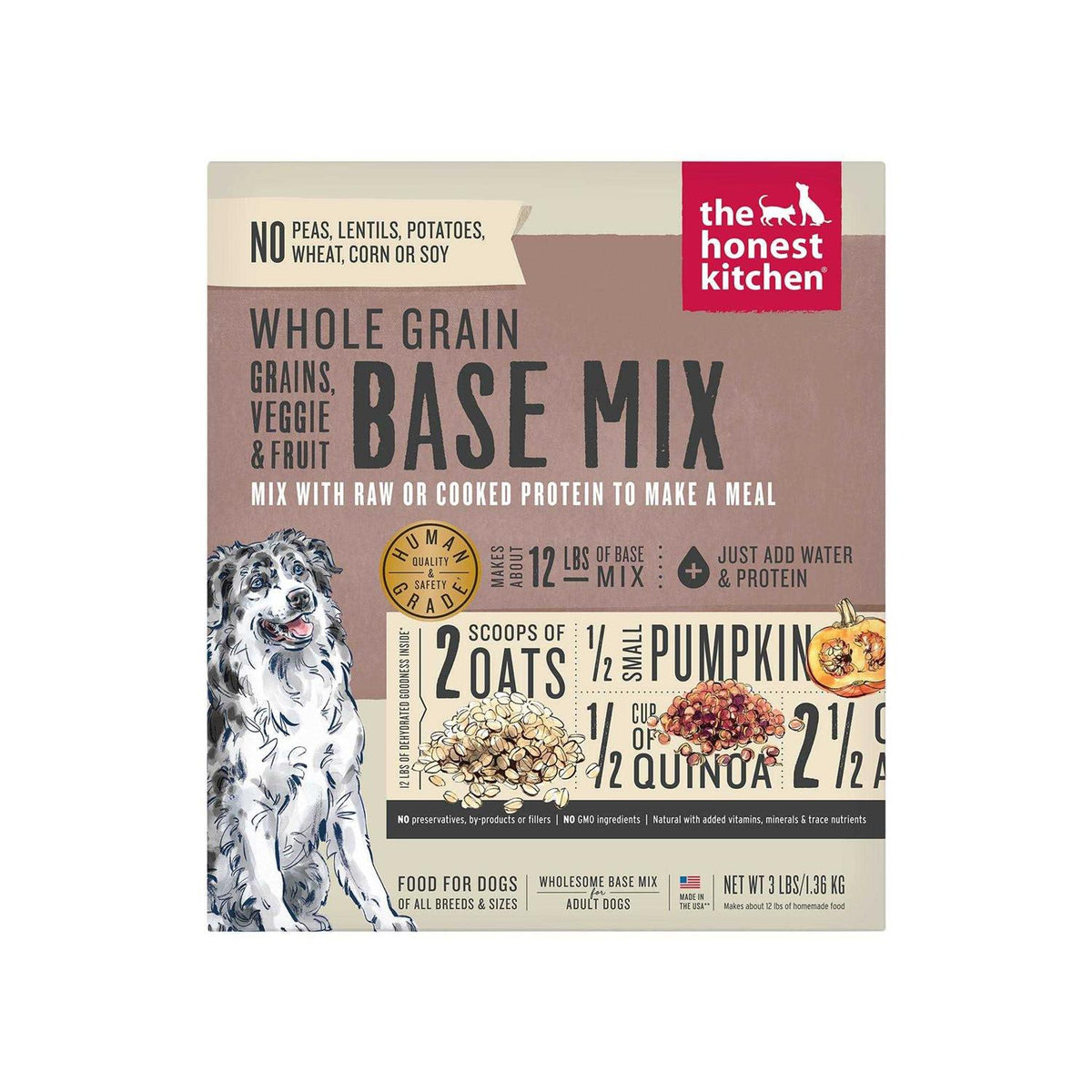 Dehydrated Whole Grain Veggie & Fruit Base Mix Dog Food T5055