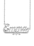 Beaded Rhodium Initial Necklace G303