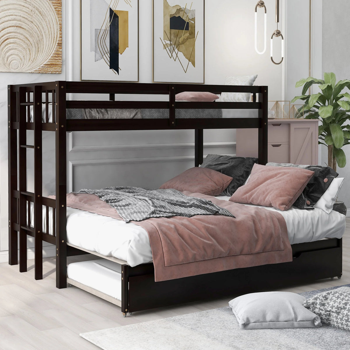 Twin Trundle Bunk Bed F266