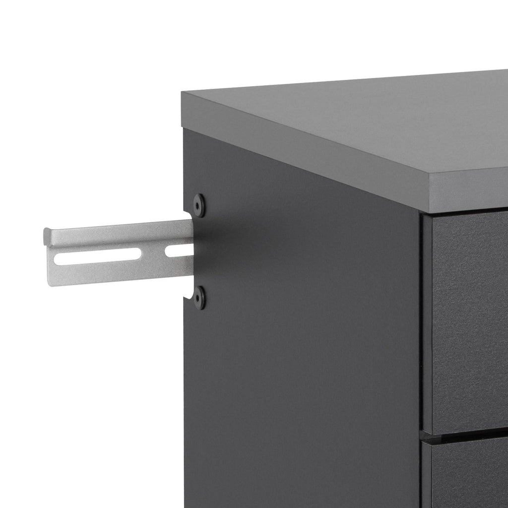 3 Drawer Black Storage Cabinet D8314