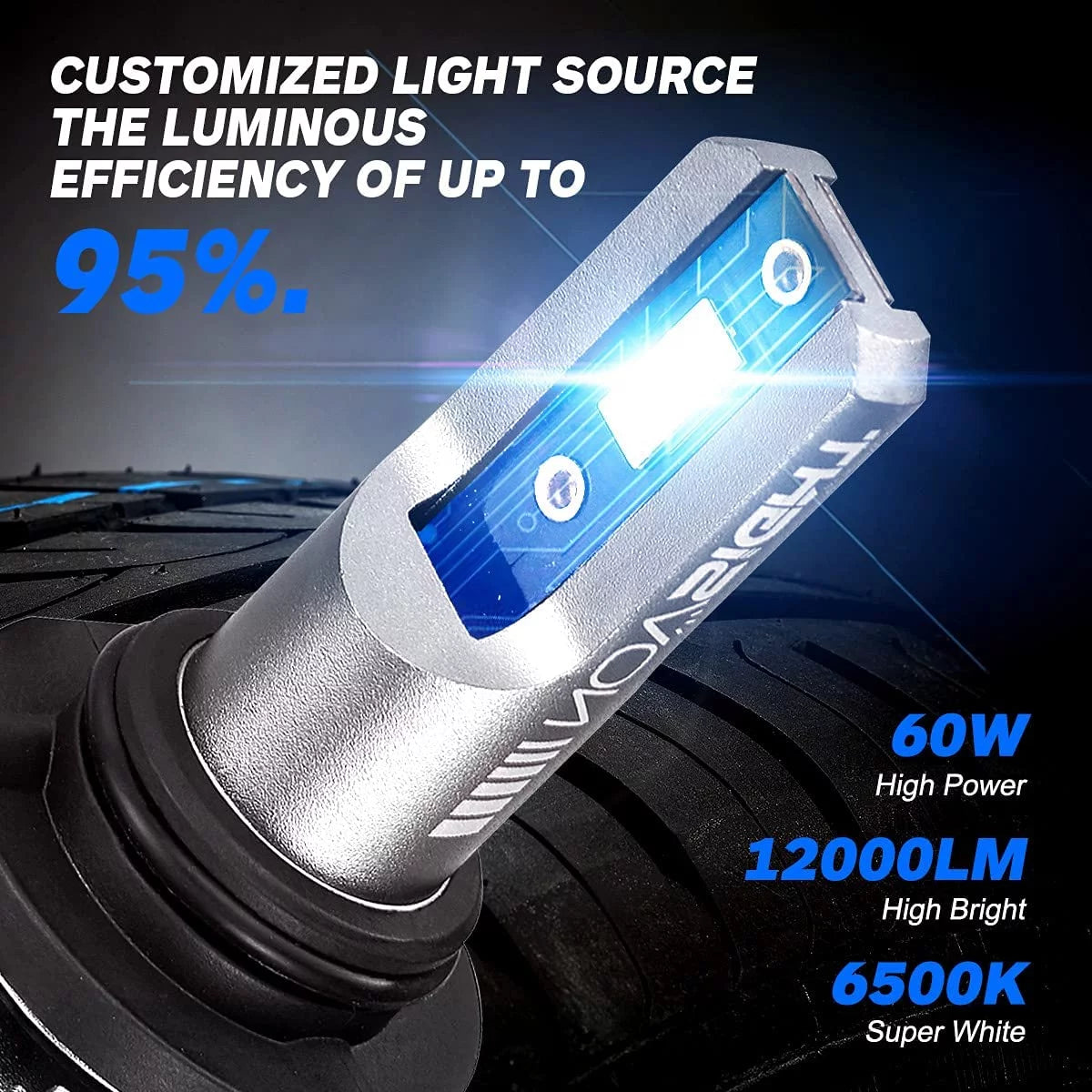 9005 HB3 LED Headlight Bulbs 6500K Cool White Pack of 2 A17581