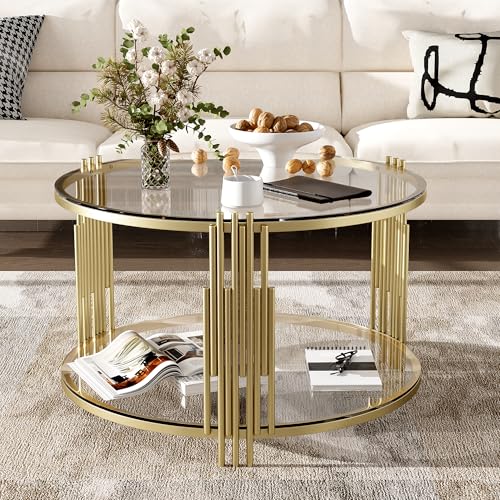 Round Lift-Top Coffee Table with Storage and 3 Ottoman K718197