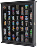 Black Shot Glass Display Case with Glass Door B30522