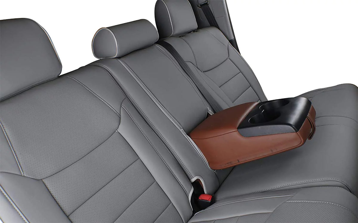 Custom Fit Leatherette Car Seat Covers Full Set Gray W226
