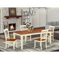 5 Piece Wood Dining Set with Slatted Chairs G82782