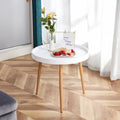 White MDF Top Wood Leg Coffee Table N10708