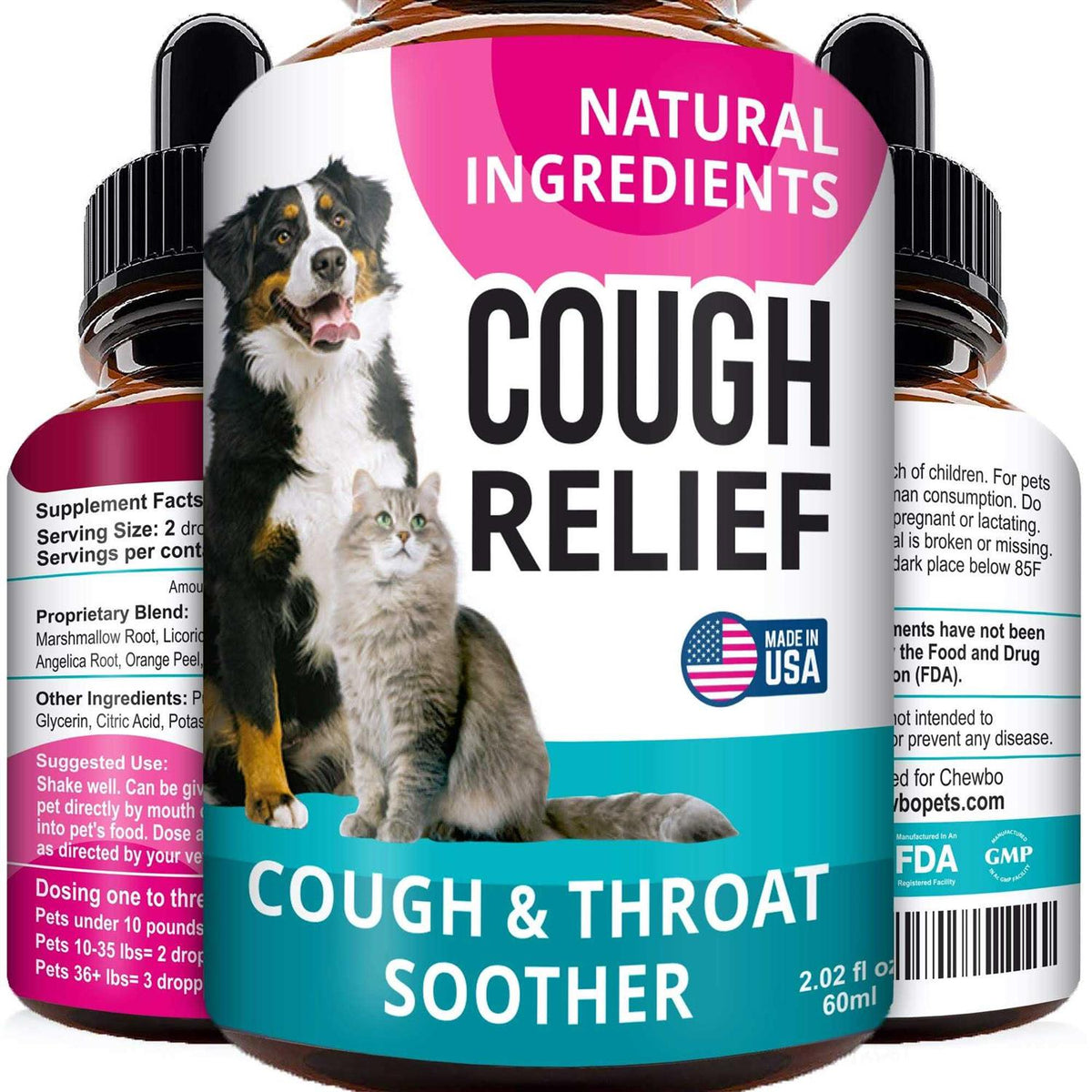 Kennel Cough Drops for Dogs and Cats 2oz C7105