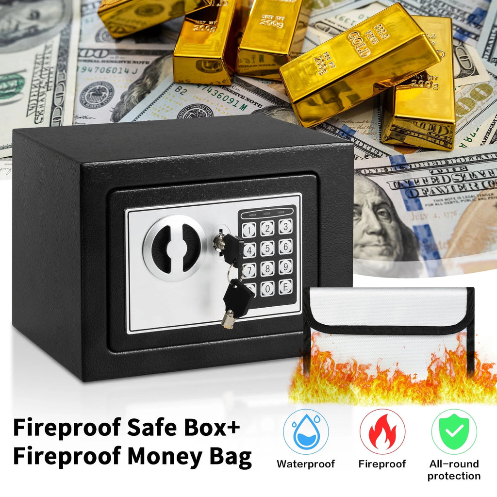 0.2 Cubic Feet Electronic Digital Steel Safe Box F745
