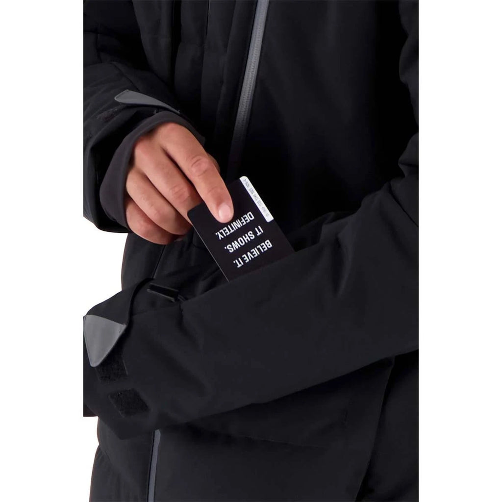 Mens Black Down Hybrid Jacket V92454