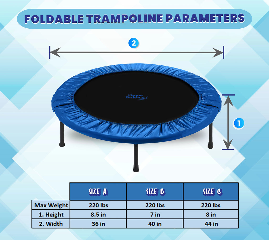 36 Mini Trampoline Rebounder with Jumping Mat, Portable Foldable U927144
