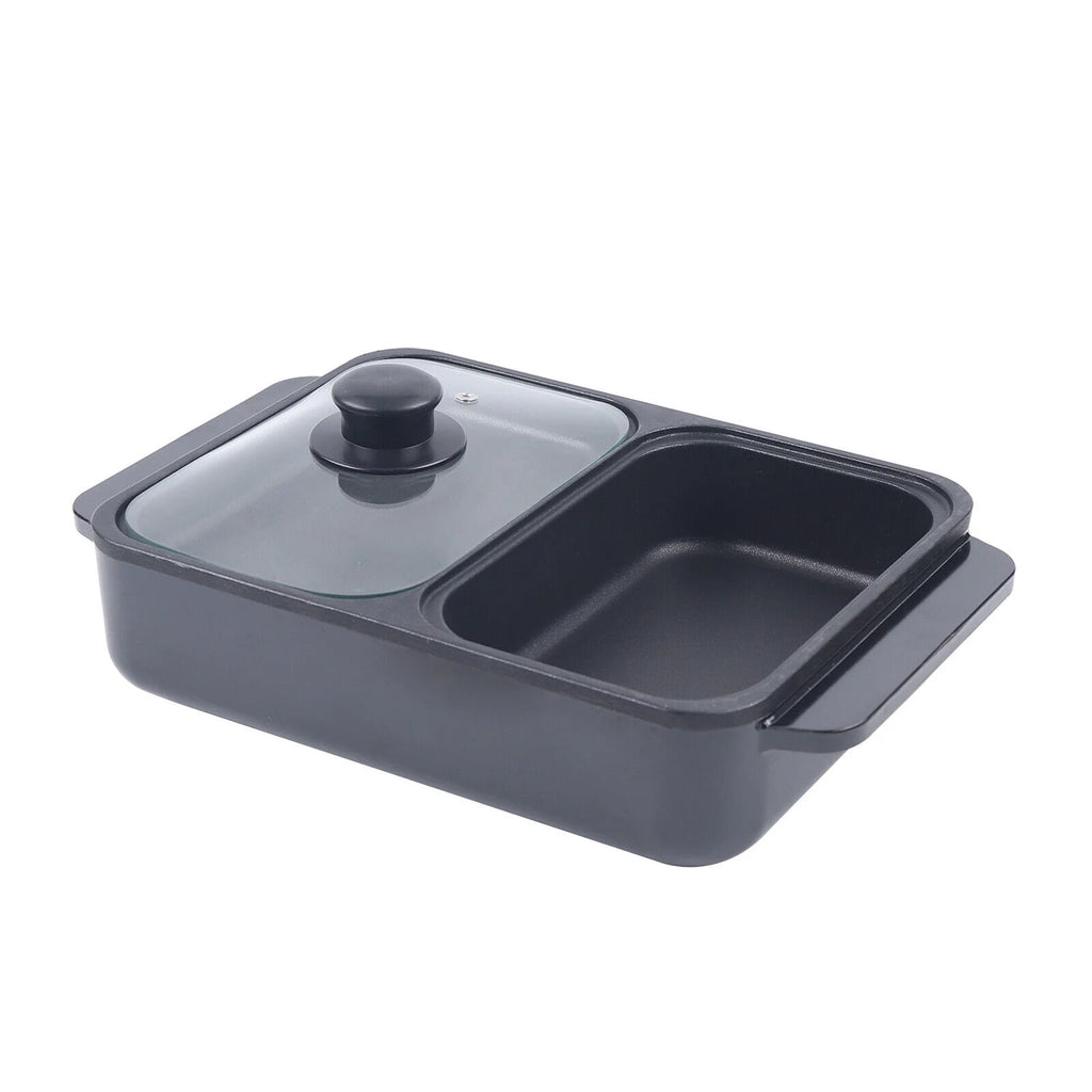 2-IN-1 Electric Hot Pot BBQ Grill Smokeless Cooking Pan 1200W S40995