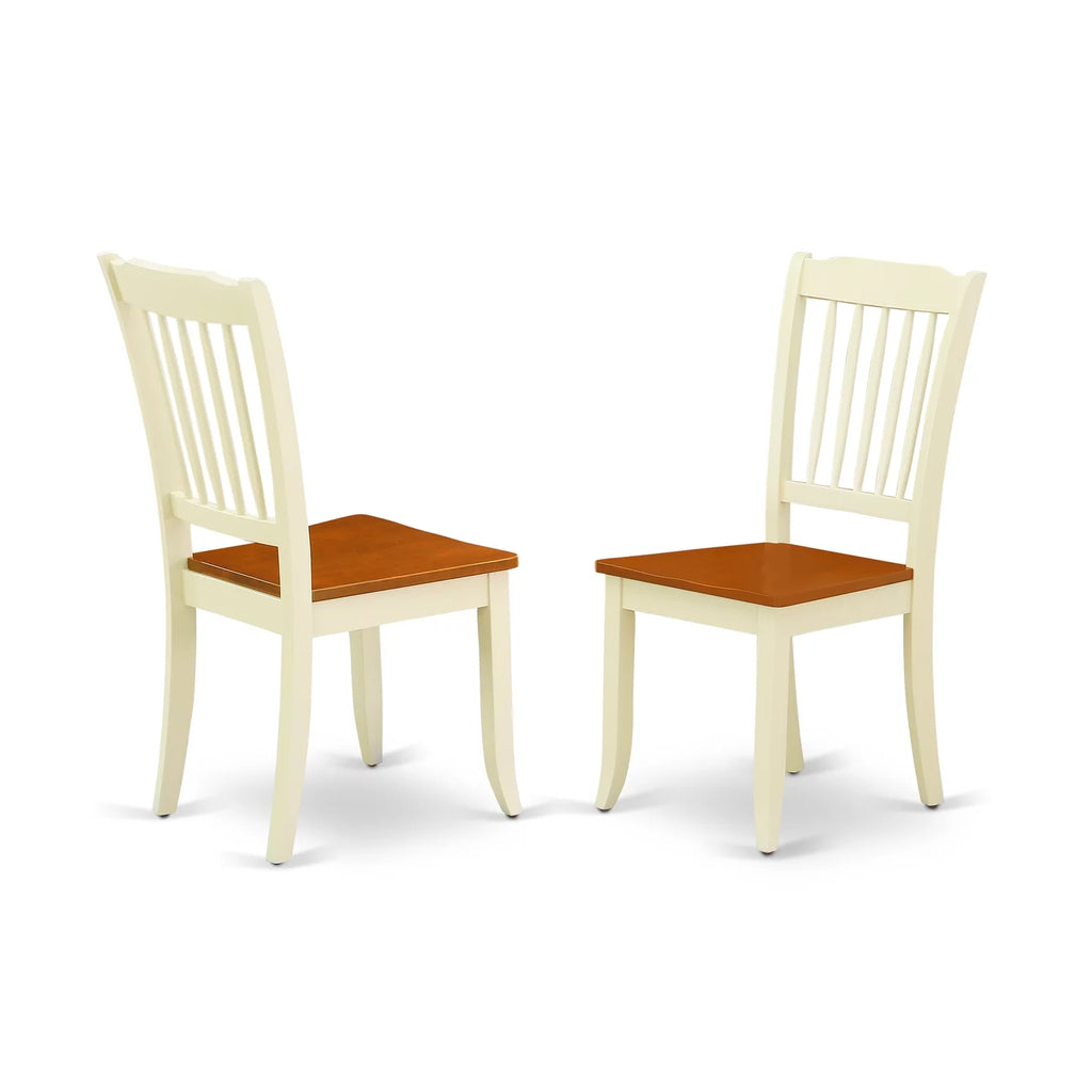 5 Piece Wood Dining Set with Slatted Chairs G82782
