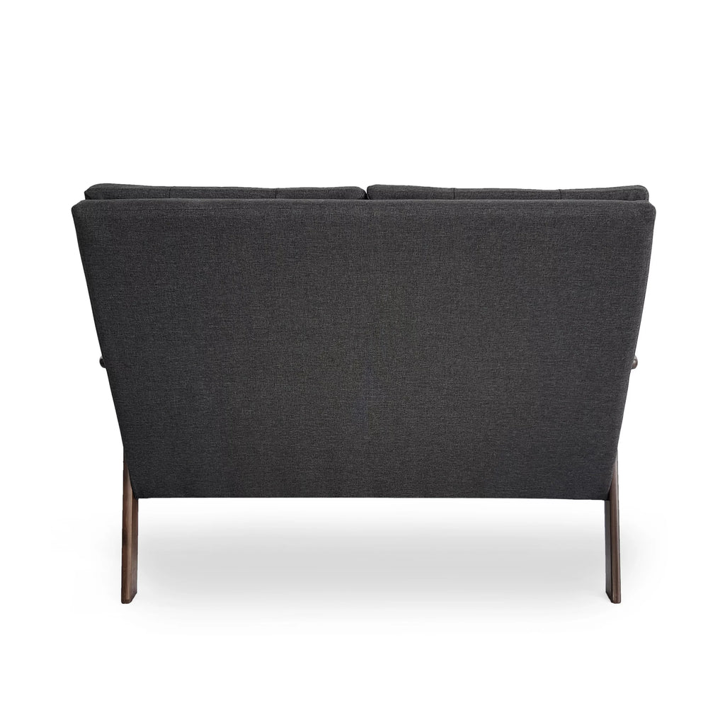 Charcoal Gray Tufted Loveseat A231131