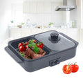 2-IN-1 Electric Hot Pot BBQ Grill Smokeless Cooking Pan 1200W S40995