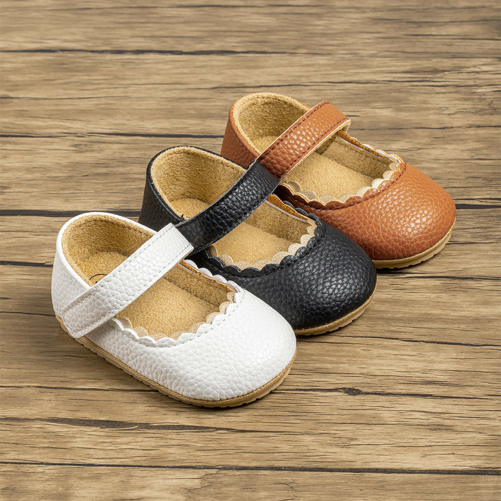 Baby Girls Mary Jane Bowknot Flats None-Slip Sole Shoes K445