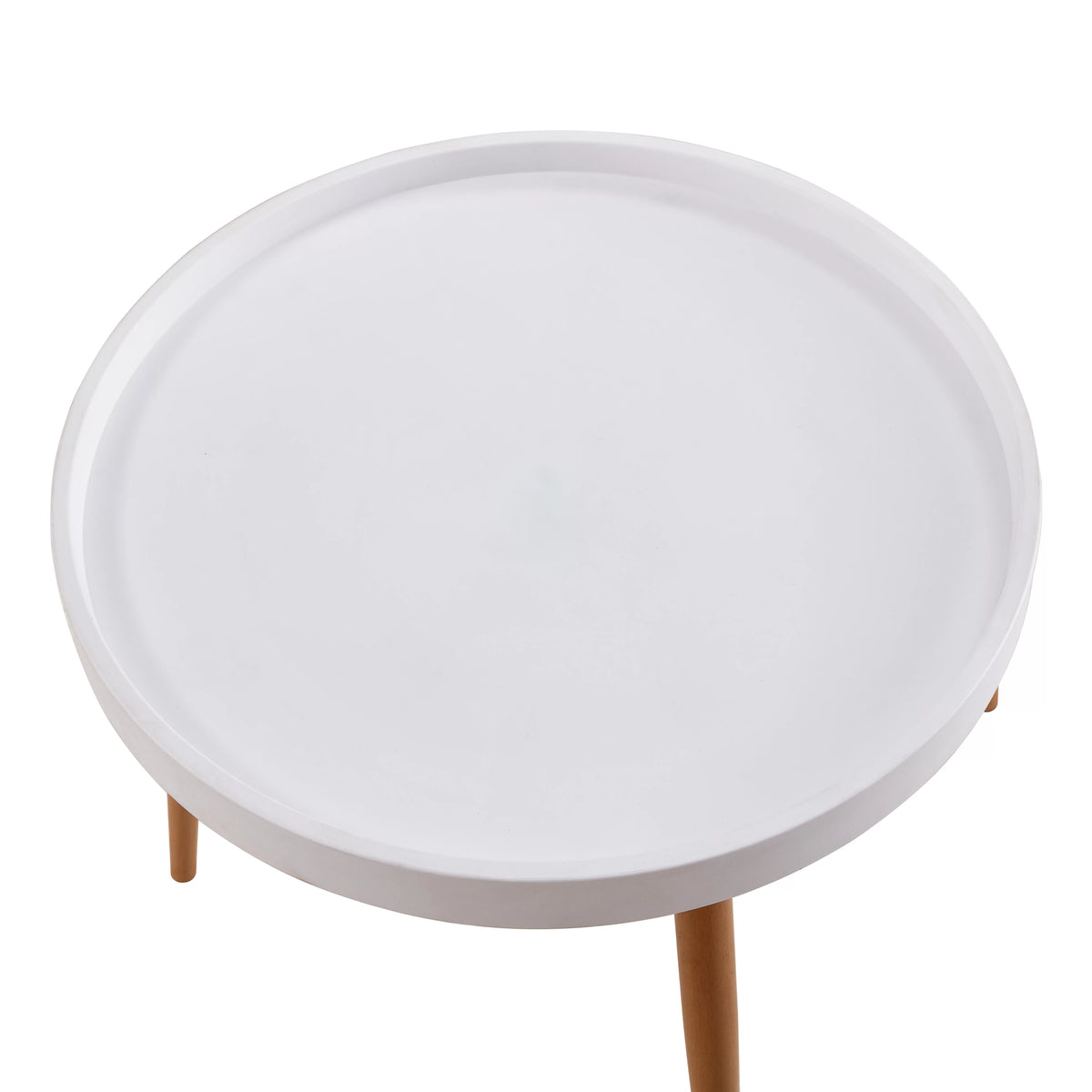 White MDF Top Wood Leg Coffee Table N10708