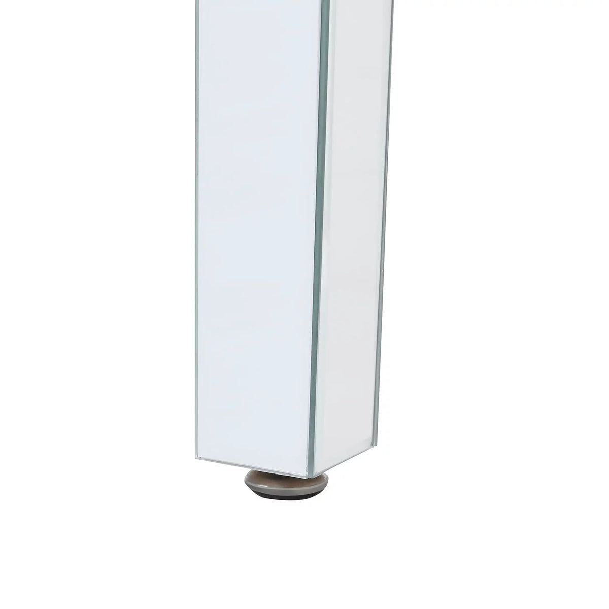 Glass Mirrored Side Table with Adjustable Height Legs X45140