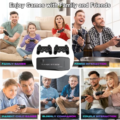 Retro Game Console Stick 4K HDMI 2.4G Wireless Controllers 64GB X65233