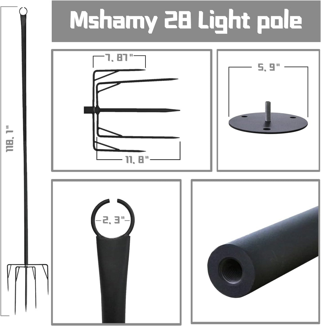 Outdoors LED String Light Poles (Two Light Poles) Q3771
