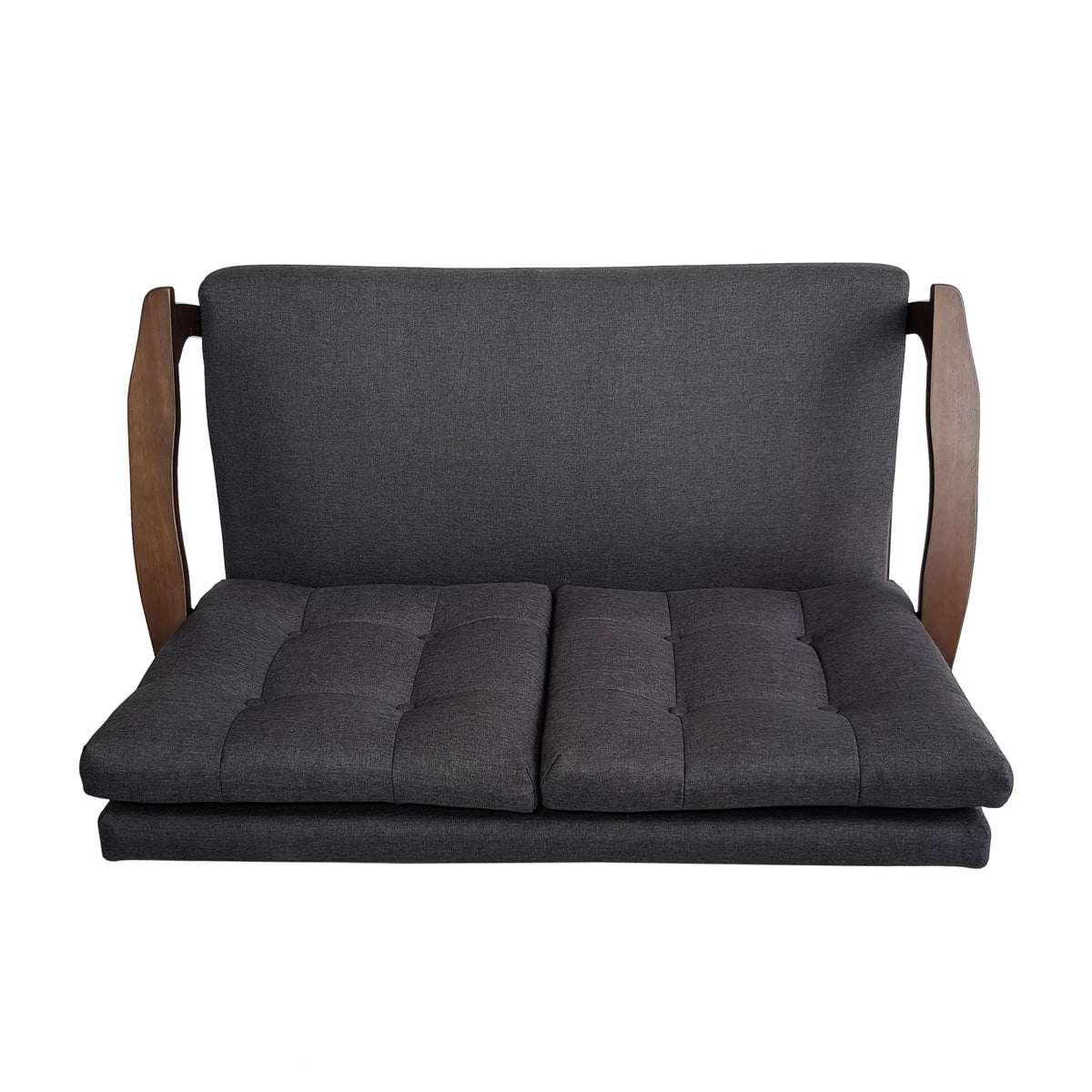 Charcoal Gray Tufted Loveseat A231131