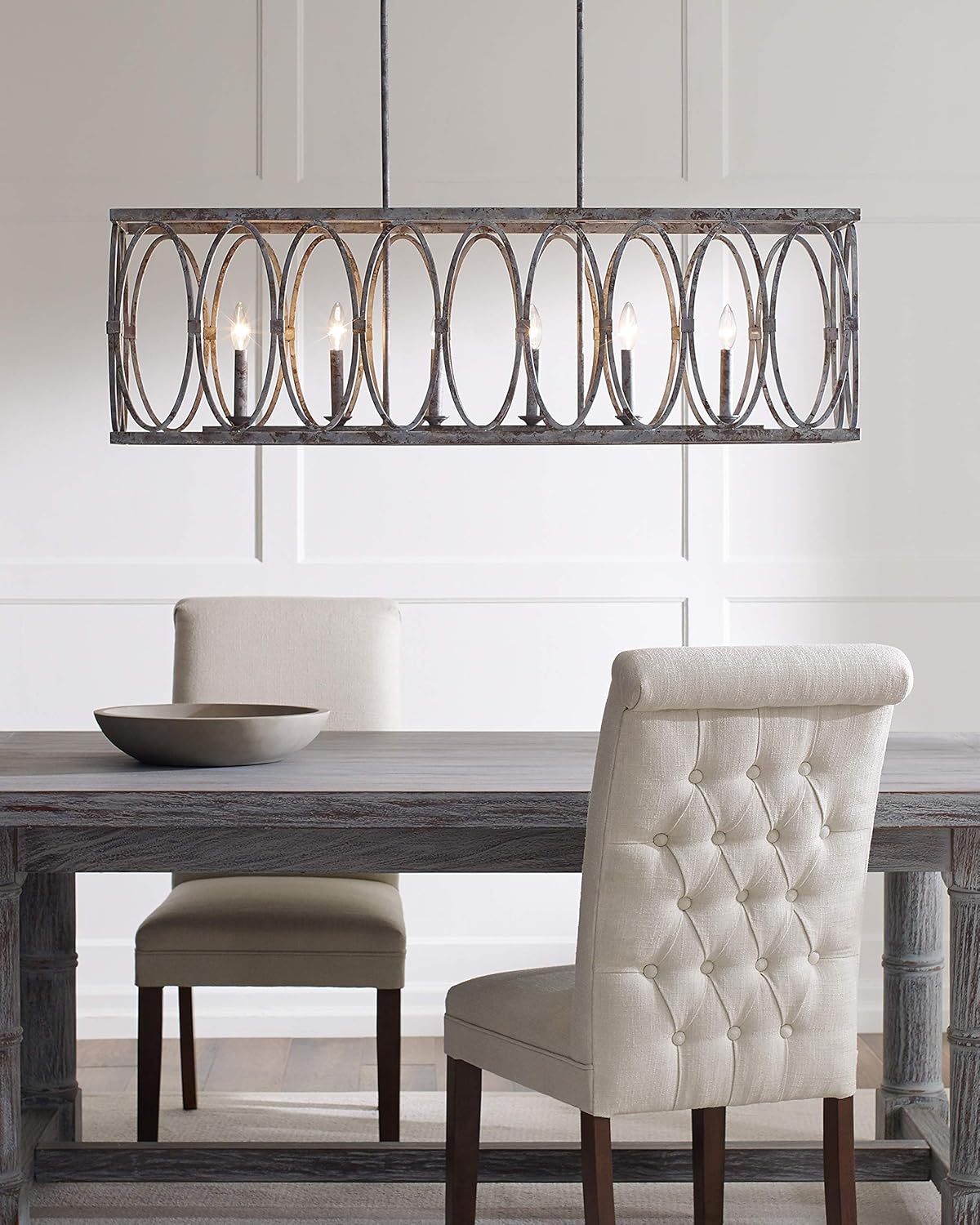 5-Light Outdoor Candle Drum Chandelier Q257