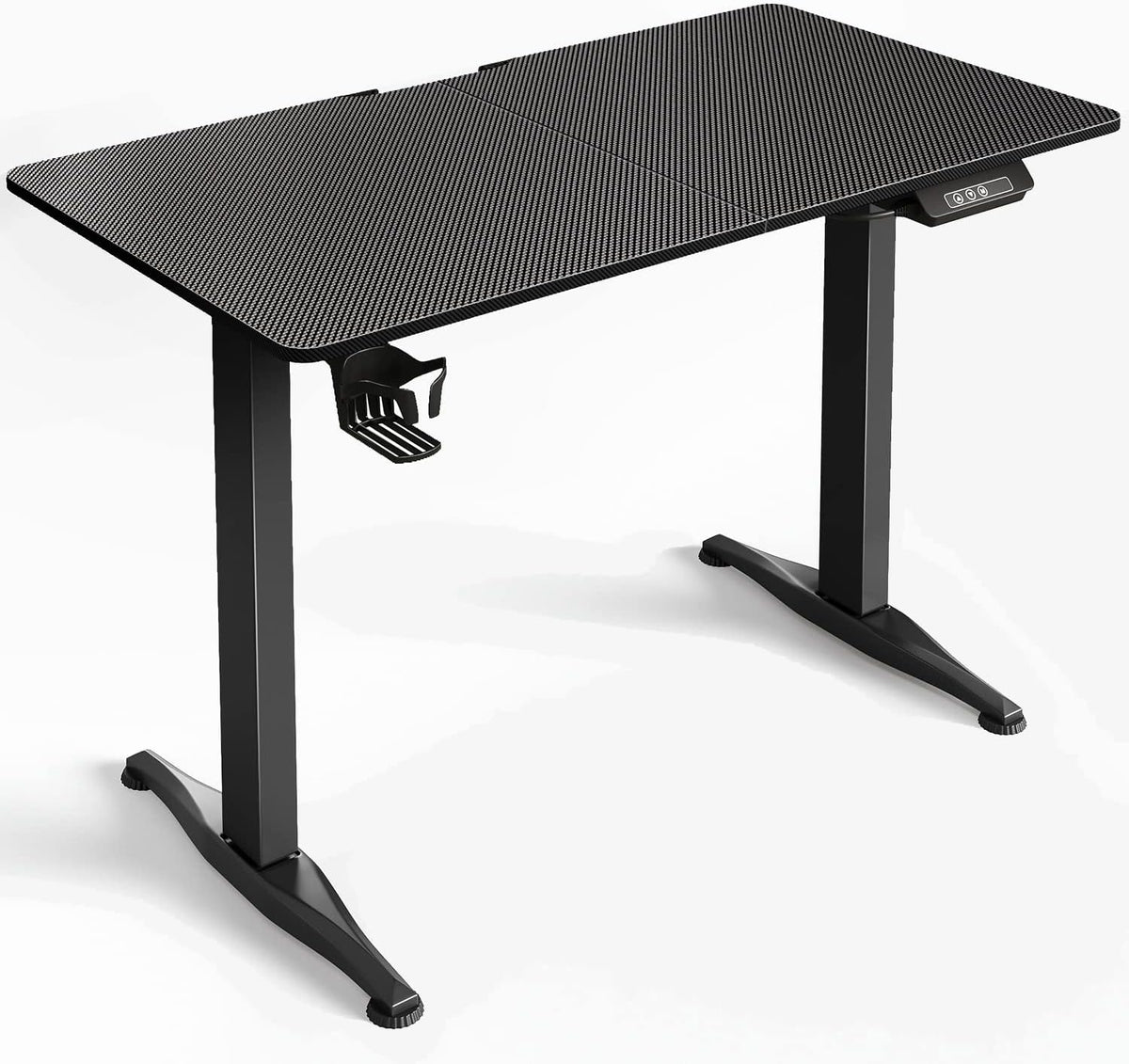 63 Inch L Shaped Electric Adjustable Height Desk Brown Walnut F423737