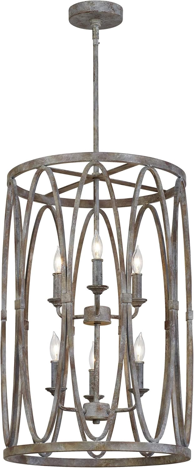 5-Light Outdoor Candle Drum Chandelier Q257
