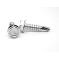 #10-16 x 3 inch Self Drilling Screw Hex Washer Head Zinc Plated 1000 Pk G461693