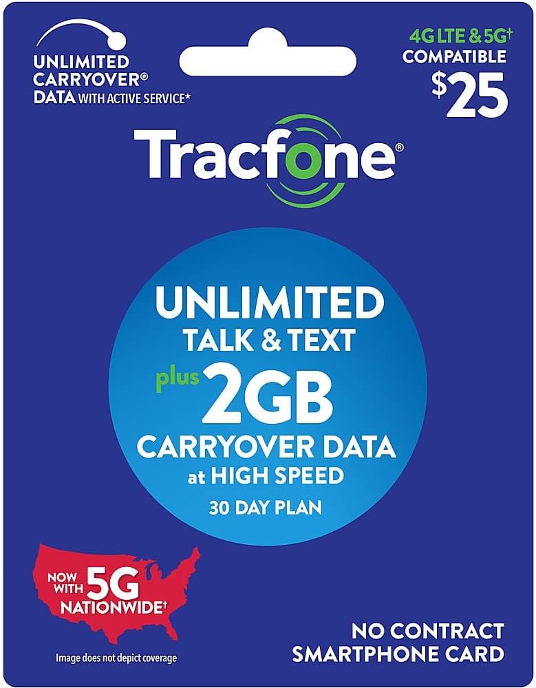 $25 Unlimited Talk Text 2GB Data 30 Day Smartphone Plan R938