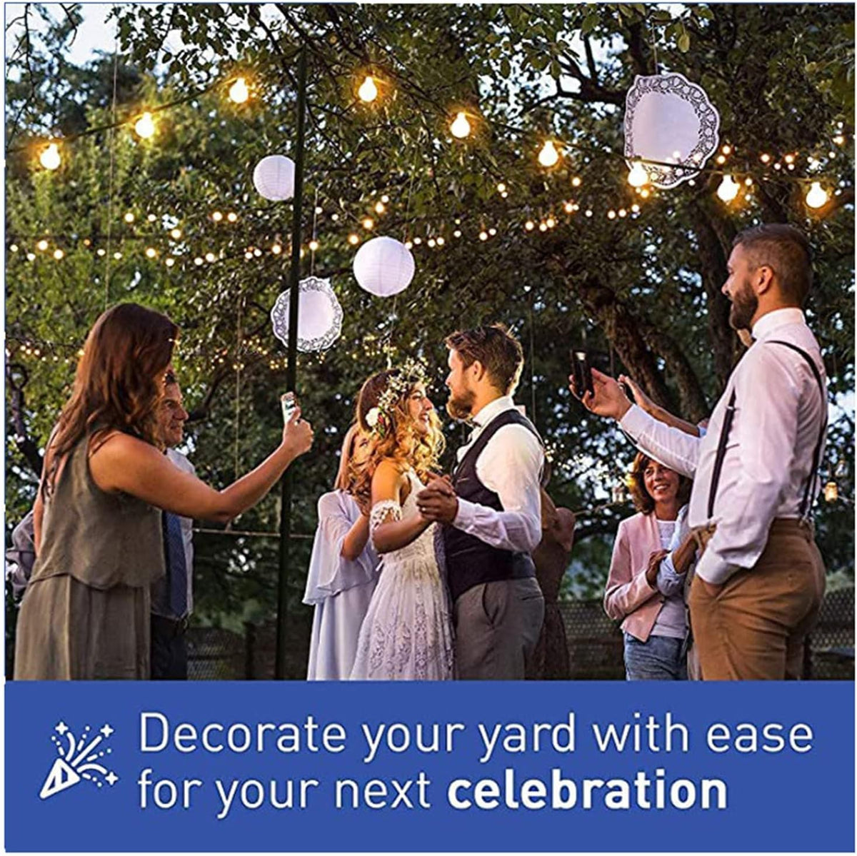 Outdoors LED String Light Poles (Two Light Poles) Q3771