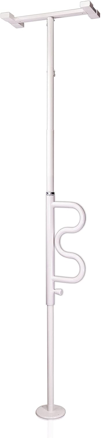 Metallic Black Floor to Ceiling Transfer Pole and Grab Bar V2107