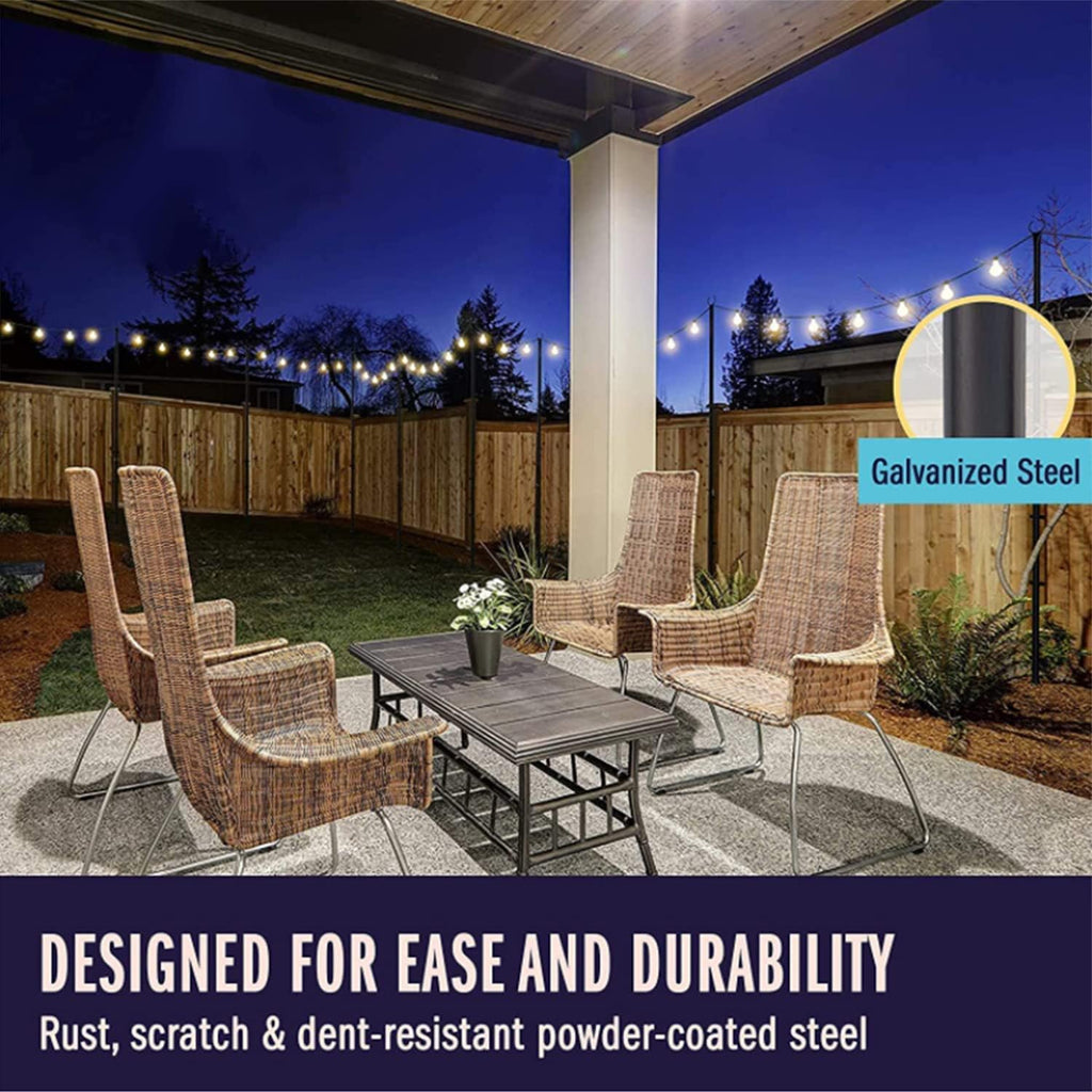 Outdoors LED String Light Poles (Two Light Poles) Q3771
