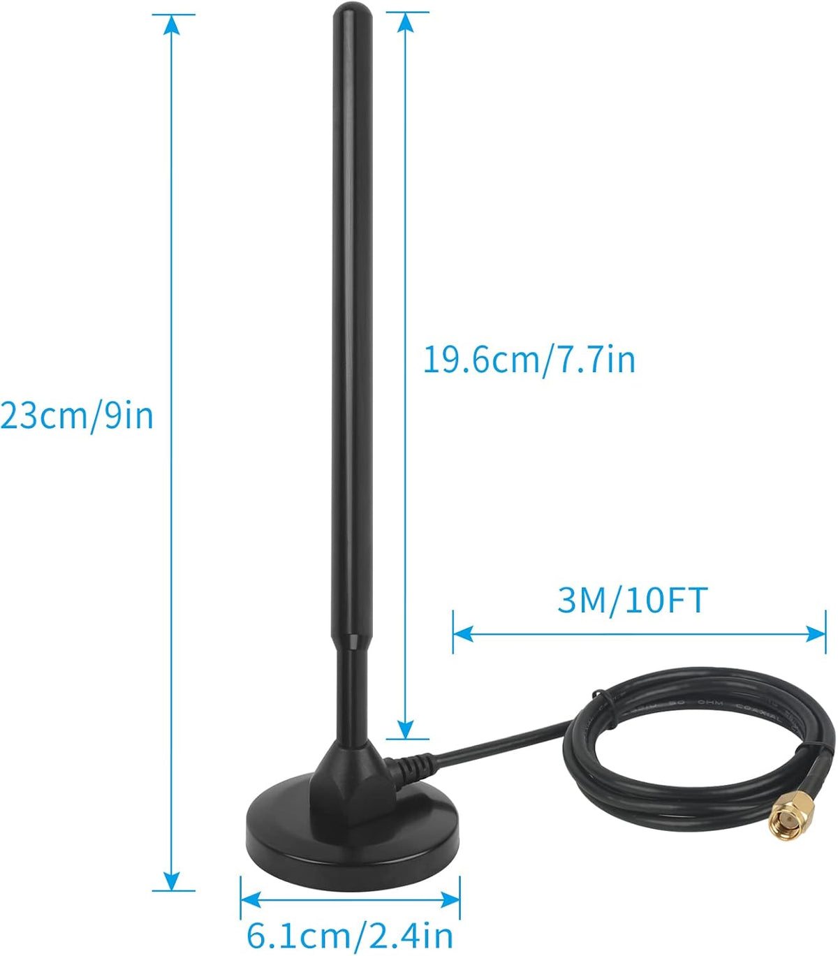 915MHZ LoRa Gateway Indoor Antenna Pure Copper with 3M/10FT Cable H92361