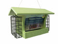 Recycled Medium Hopper Bird Feeder with Suet Cages V517