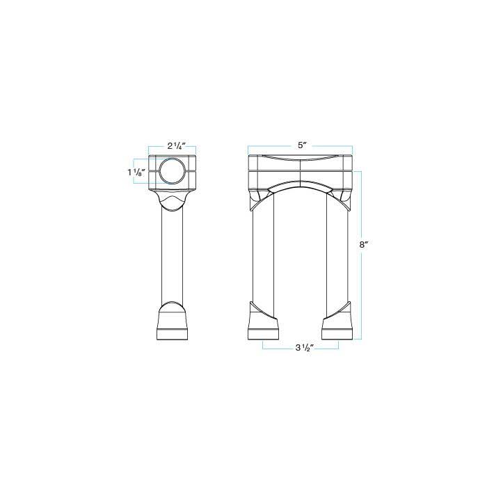 Black 8in. Riser A5566