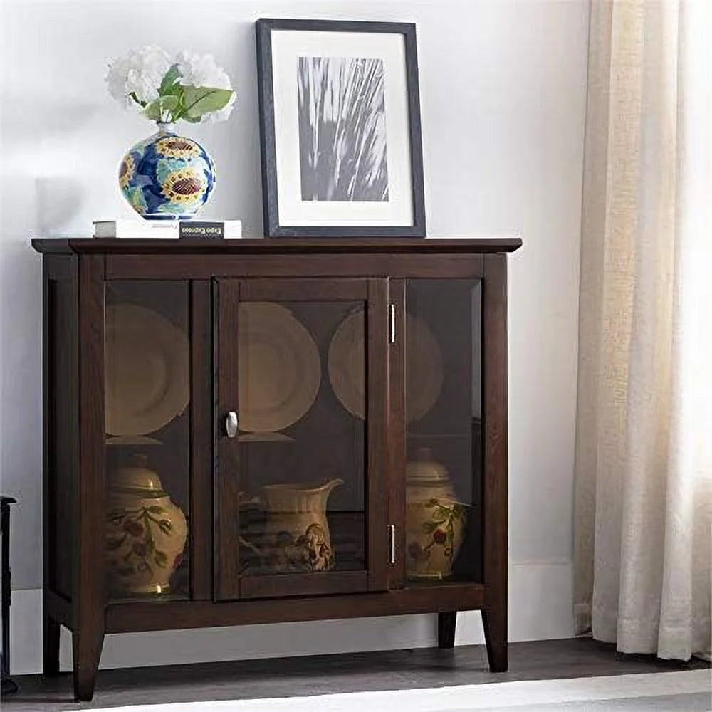 Chocolate Oak Curio Cabinet F45989