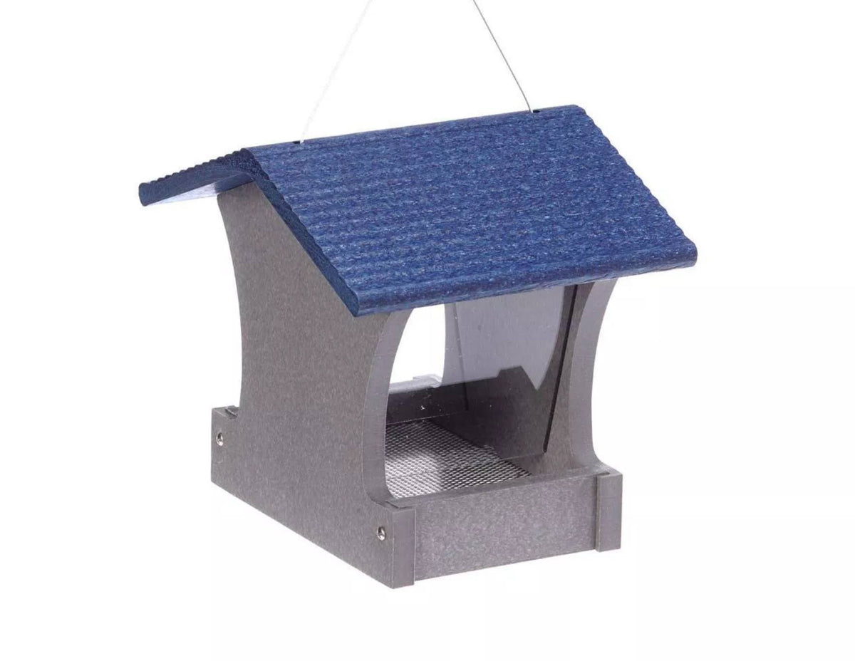 Recycled Medium Hopper Bird Feeder with Suet Cages V517