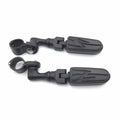 Black Short Foot Peg Mounting Kit with 1 inch 25mm Front Engine Guard Frame Tube L7873