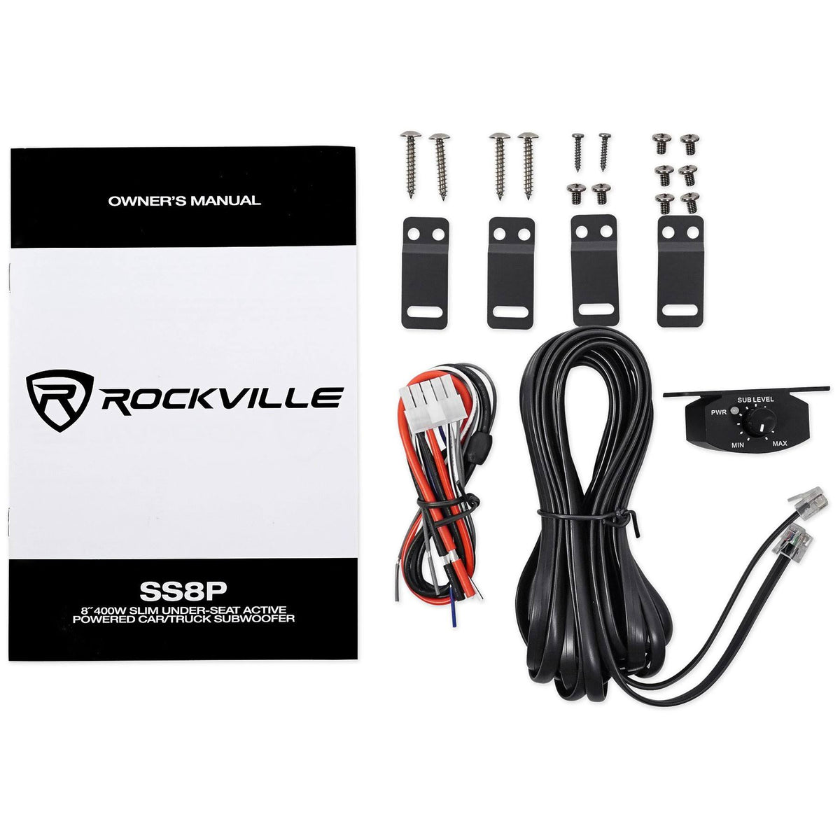400 Watt Slim Powered Car Subwoofer with Amp A70950