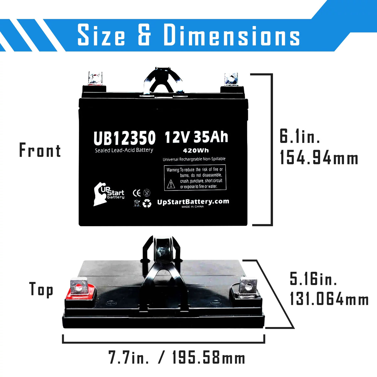 12V 35Ah Sealed Lead Acid Battery X85546