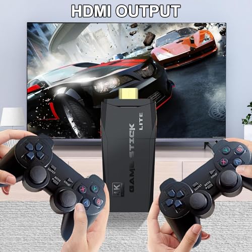 Retro Game Console Stick 4K HDMI 2.4G Wireless Controllers 64GB X65233